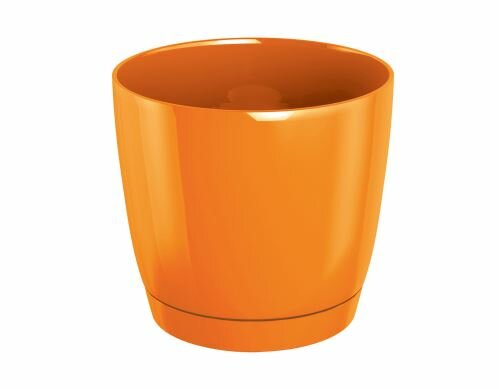 Květináč COUBI ROUND P s miskou oranžový 10cm