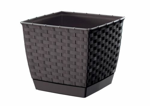 Květináč hranatý RATOLLA SQUARE umbra 22cm