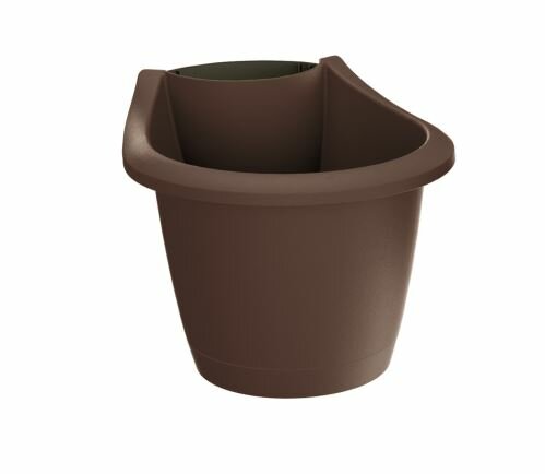 Květináč na okap RESPANA BELT hnědý 21,7 cm