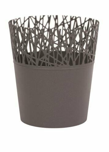 Květináč s krajkou CITY grafit 11,3 cm