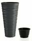 Květináč SAND SLIM + vklad antracit 29,6 cm