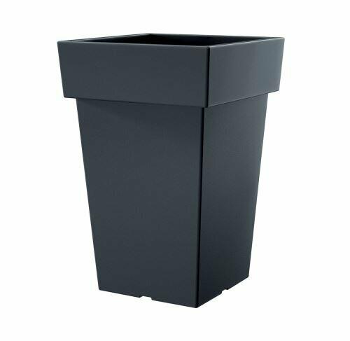Květináč vysoký LOFLY SQUARE antracit 19,3cm