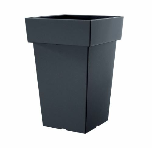 Květináč vysoký LOFLY SQUARE antracit 28,9cm