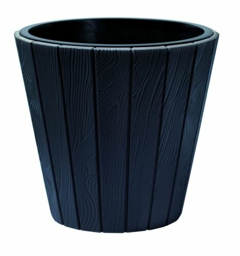 Květináč WOODE + vklad antracit 48,8 cm