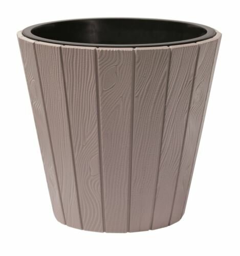 Květináč WOODE + vklad mocca 48,8 cm