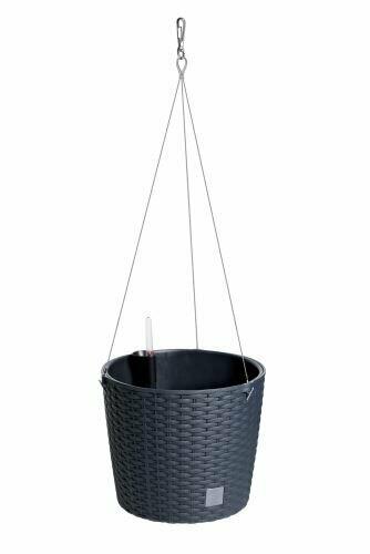 Květináč závěsný RATO ROUND W+ vklad antracit 25,6cm