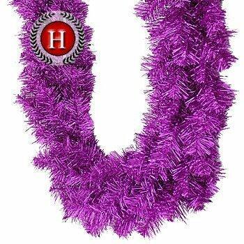 Umelá girlanda Jedľa trblietavá ružová 300 cm