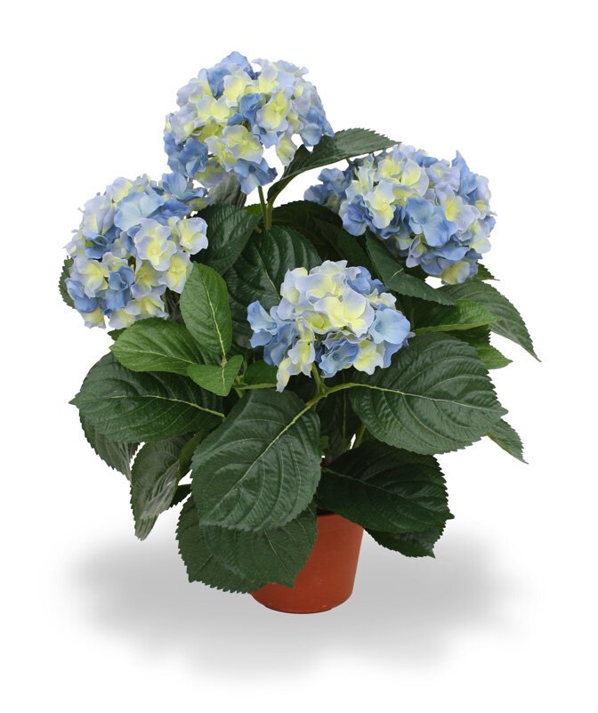 Umelá rastlina Hortenzia Deluxe 45 cm - modrá