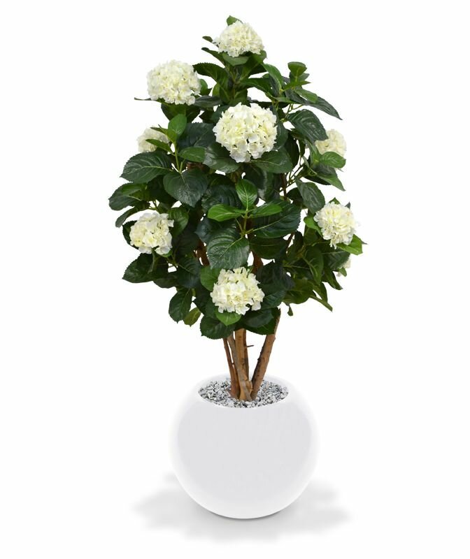 Krémová umelá Hortenzia 110 cm