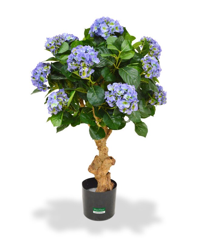 Umelá modrá rastlina Hydrangea 90 cm