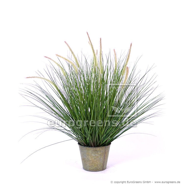Umelá rastlina Pennisetum - Perovec 85 cm s kvetináčom 85 cm