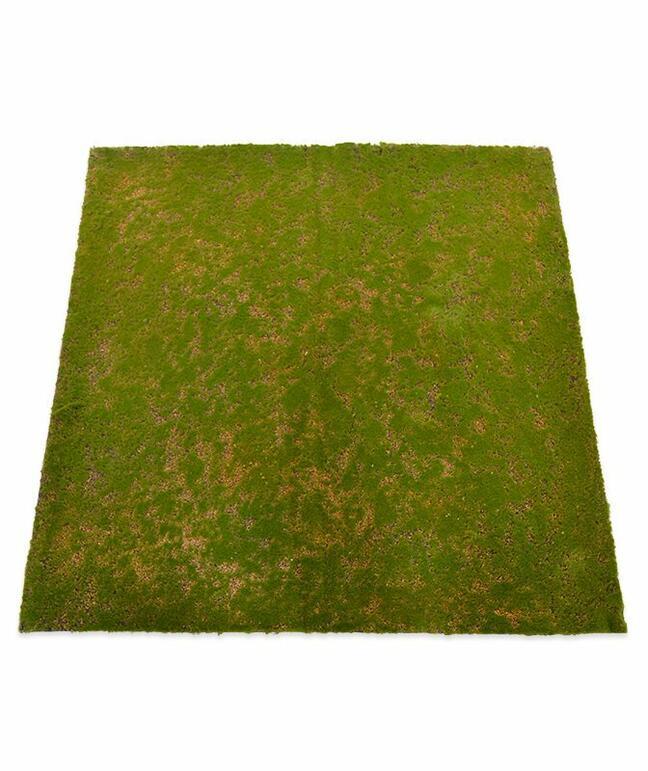 Umelá machová rohožka 100 x 100 cm - zelená
