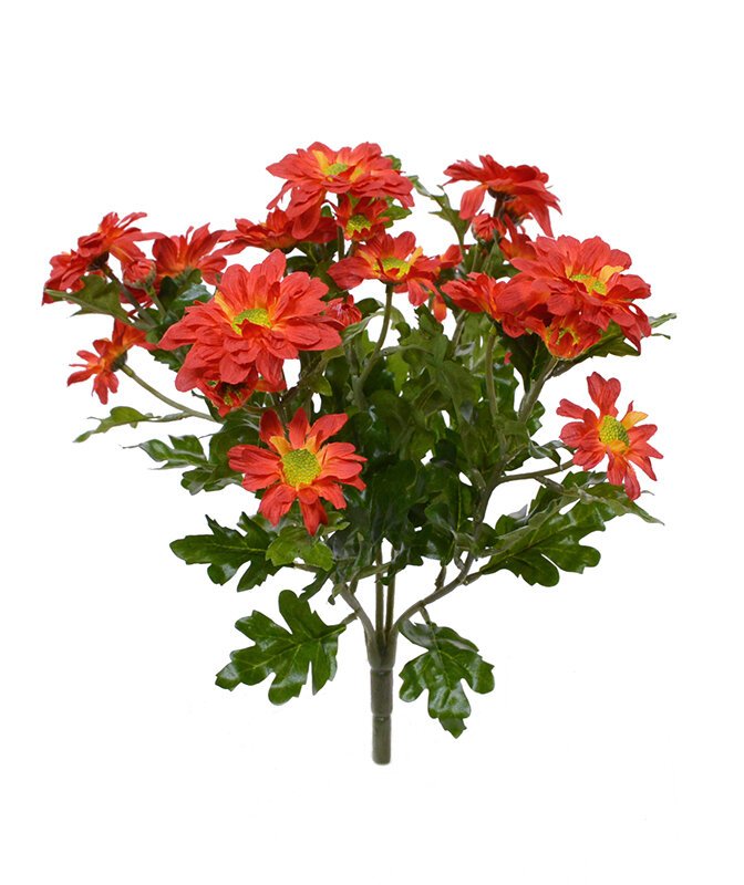 Umelá oranžová rastlina Chryzantéma 35 cm