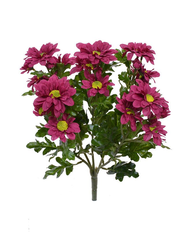 Umelá rastlina Chryzantéma 35 cm - červeno bordová