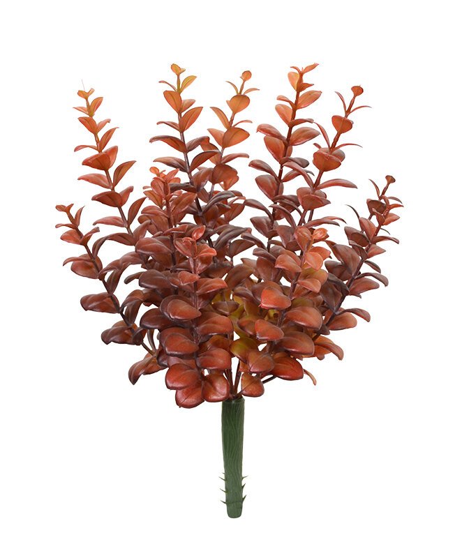 Umelá kytica Eucalyptus 30 cm - bordovo červená