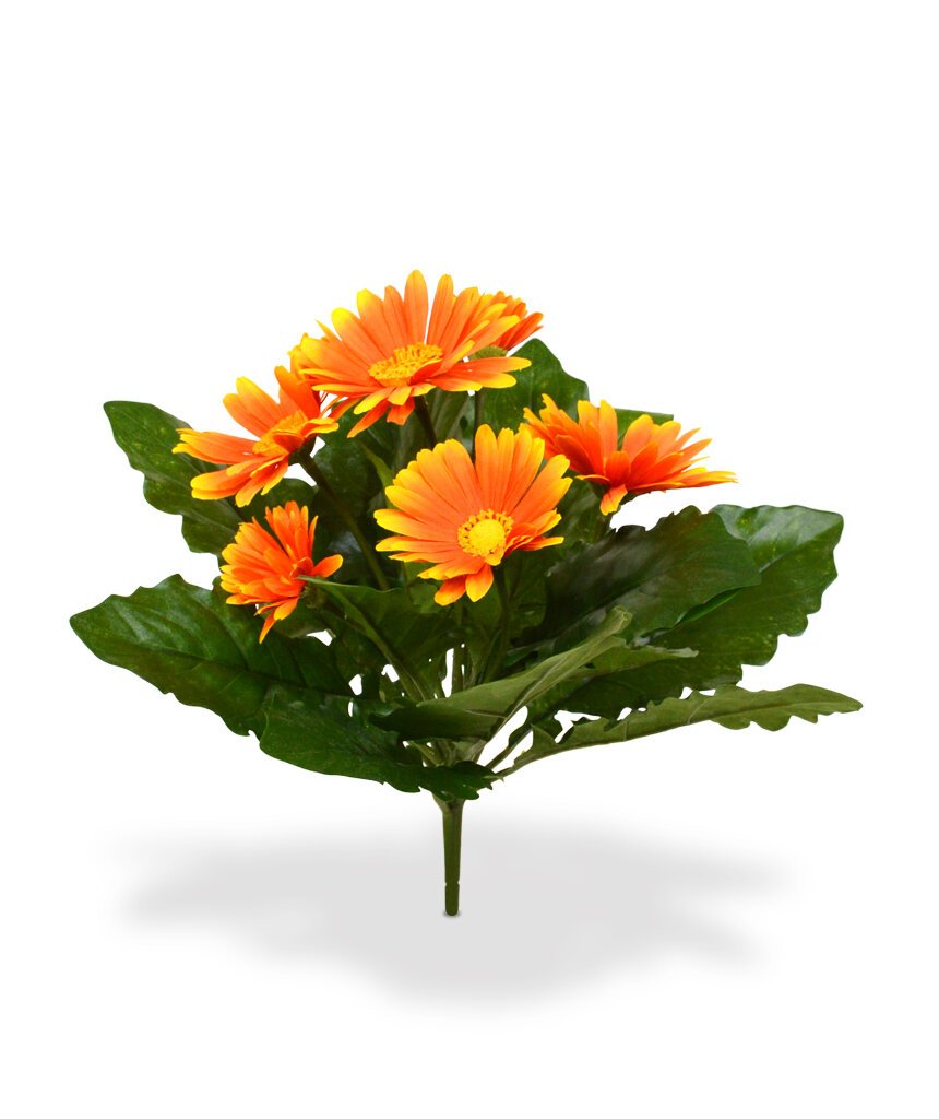 Umelá rastlina Gerbera 30 cm - oranžová