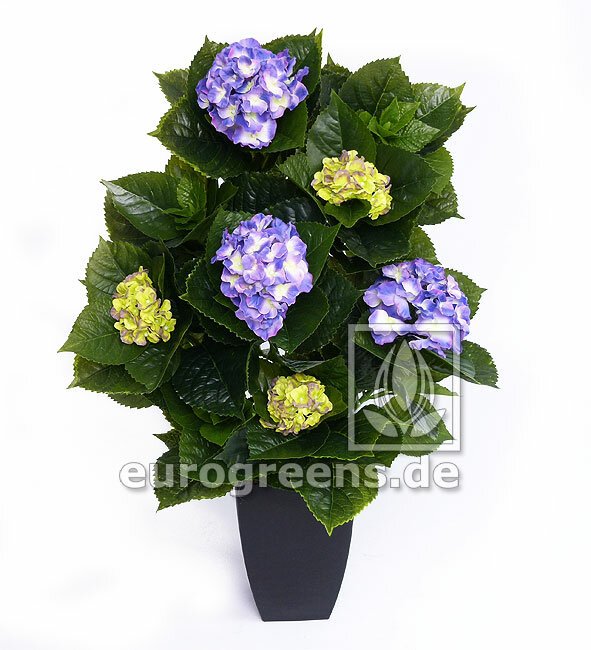 Umelá rastlina Hortenzia modro-zelená 80 cm