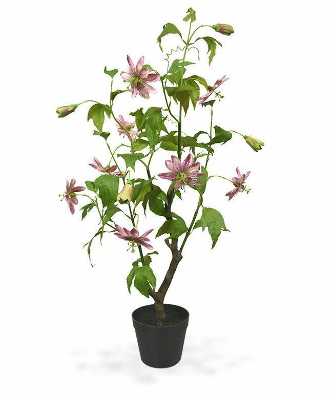Umelá rastlina Mučenka ružová 90 cm