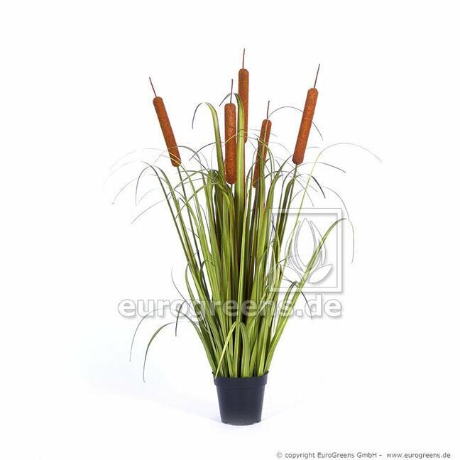 Umelá rastlina Pálka Cattails v kvetináči 90 cm