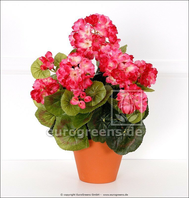 Umelá rastlina Pelargónia svetlo-ružová 40 cm