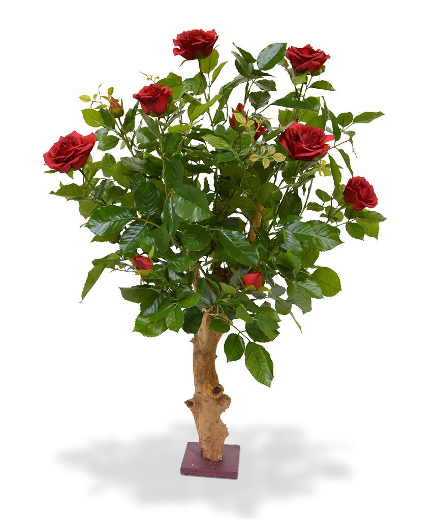 Umelá rastlina Ruža červená 75 cm
