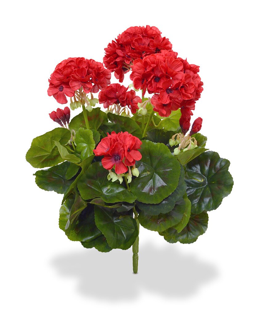 Umelá červená rastlina Geranium 40 cm