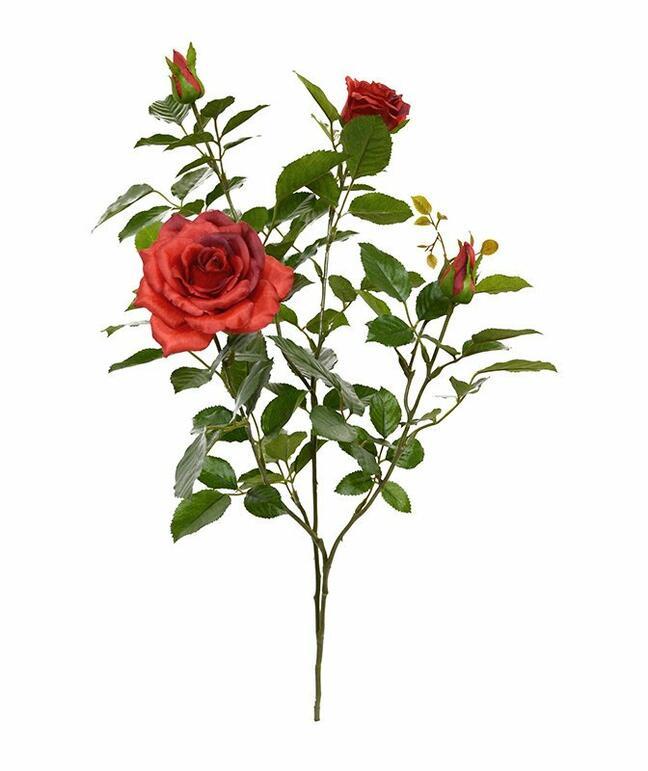 Umelá vetva Ruža červená 70 cm