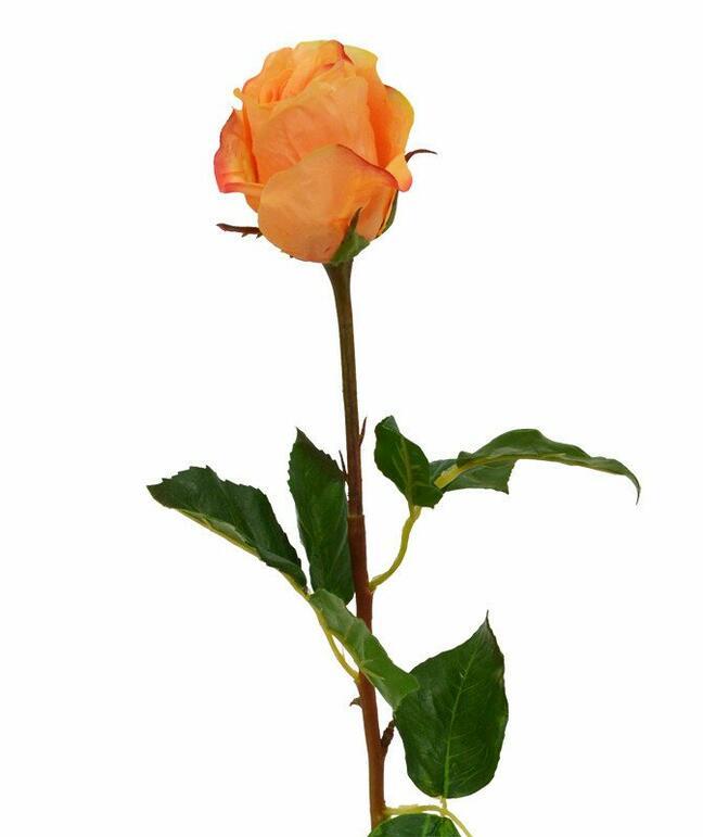 Umelá vetva Ruža oranžová 52 cm