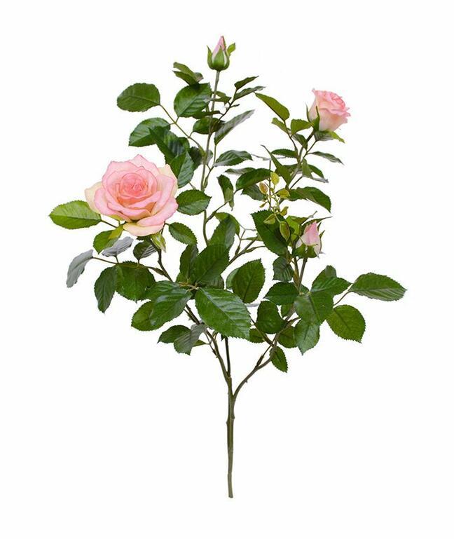 Umelá vetva Ruža ružová 70 cm