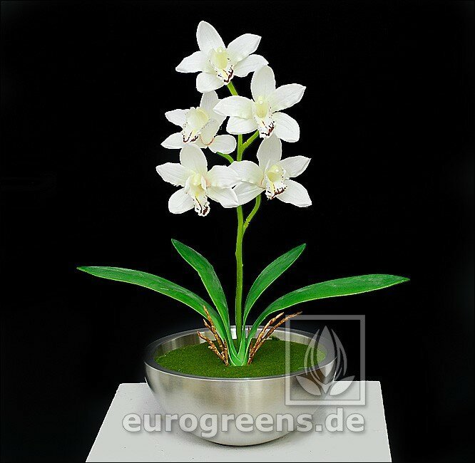 umelá krémová Cymbidium orchidea 50 cm