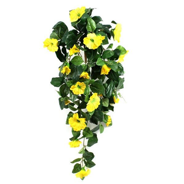 Umelá závesná Petúnia Deluxe žltá 80cm