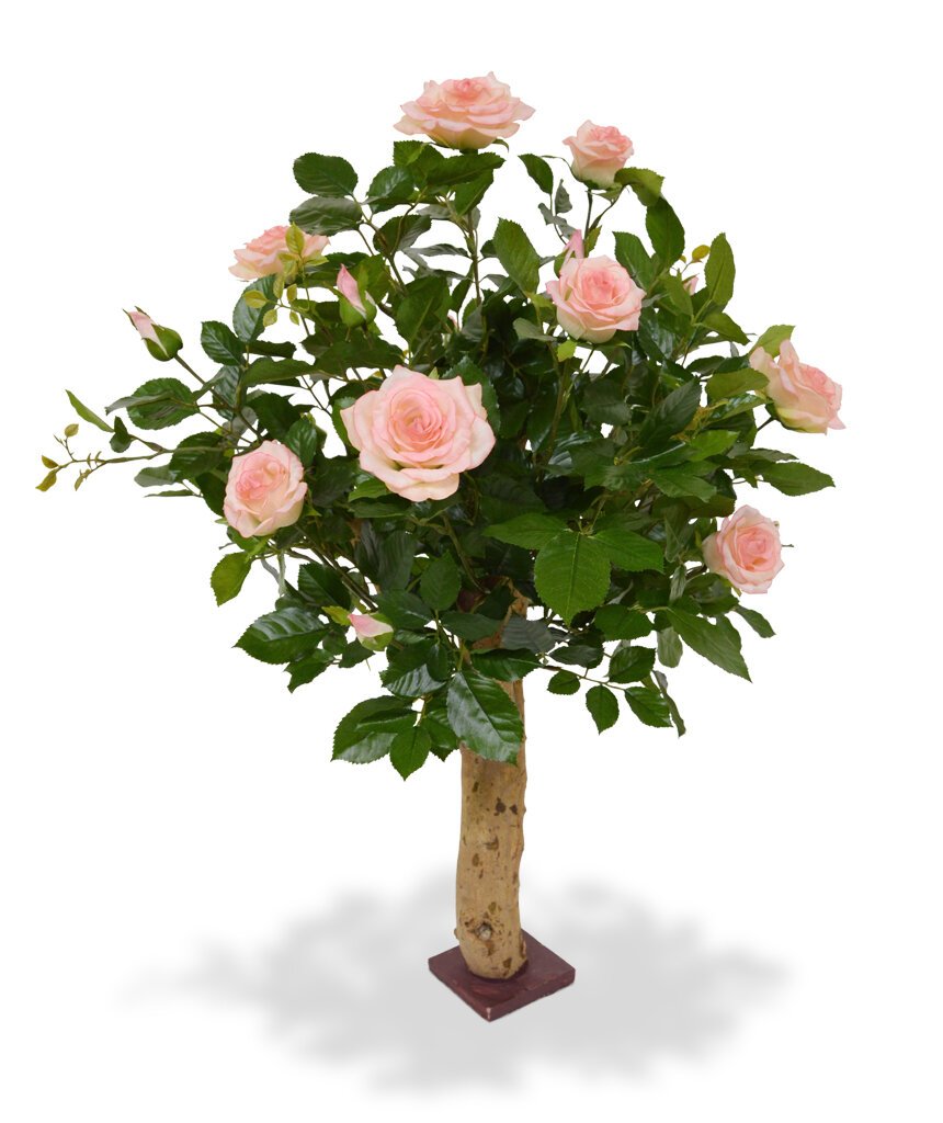 Umelá rastlina Ruža 75 cm - ružová