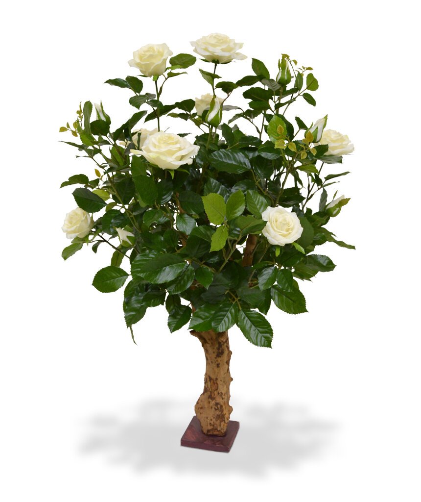 Umelá rastlina Ruža 75 cm - krémová